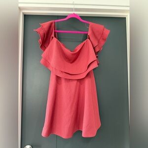 Keepsake the Label strapless rose pink layered dress